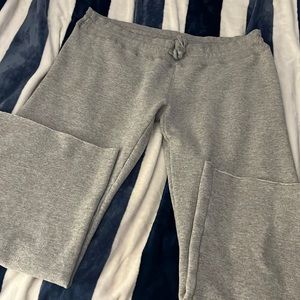 3 count. Soffe, Life is Good, and Mossimo XL wide leg sweat pants. Heather gray